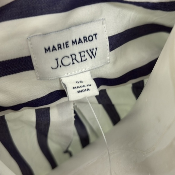 J. Crew x Marie Marot Striped Button Down Shirt Dress size 00 NEW - Picture 6 of 10